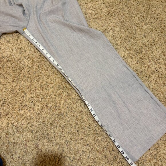 Abercrombie & Fitch Curve Love Sloane Tailored Pant Pleated Wide Leg Gray - Picture 16 of 16